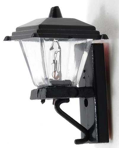 Dollhouse Miniature Black Coach Lamp, Non-Working